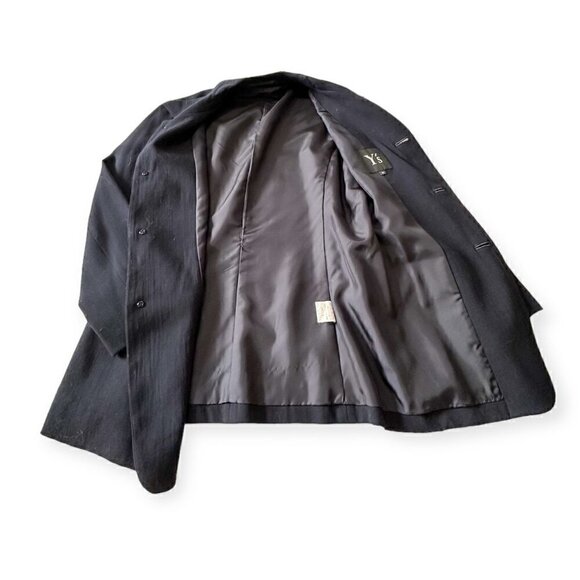 Vintage 1996 A/W Collection Y's Yohji Yamamoto Navy Wool Jacket, Women's, Size M - Picture 5 of 14